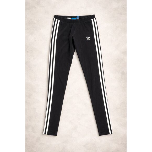 Adidas Pants - Adidas Originals Black 3-Stripe Leggings Trefoil Logo Womens Size XS